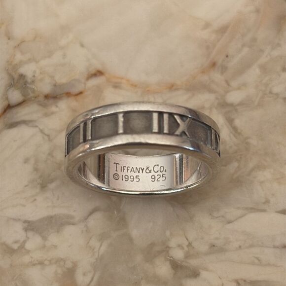 Tiffany & Co. Atlas Ring 925 Sterling Silver Vintage - Picture 8 of 8